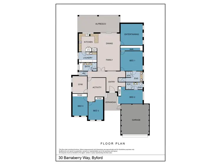 Floorplan of Homely house listing, 30 Barraberry Way, Byford WA 6122
