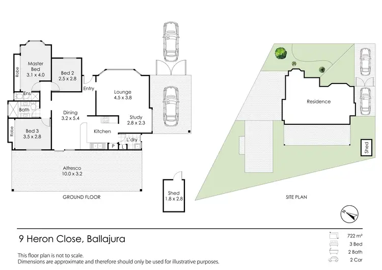 Floorplan of Homely house listing, 9 Heron Close, Ballajura WA 6066