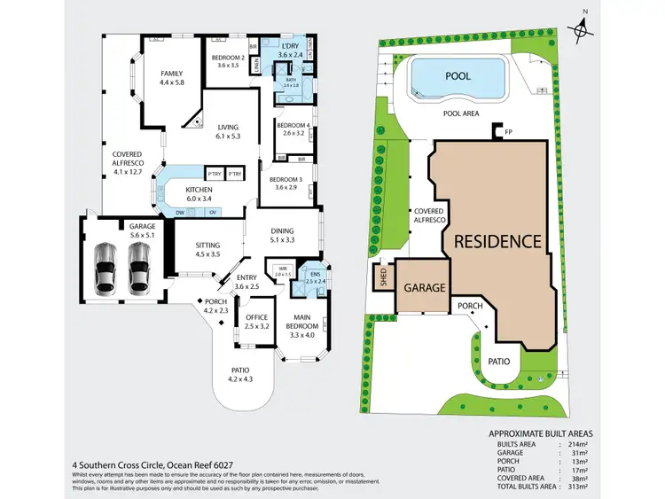 Floorplan of Homely house listing, 4 Southern Cross Circle, Ocean Reef WA 6027