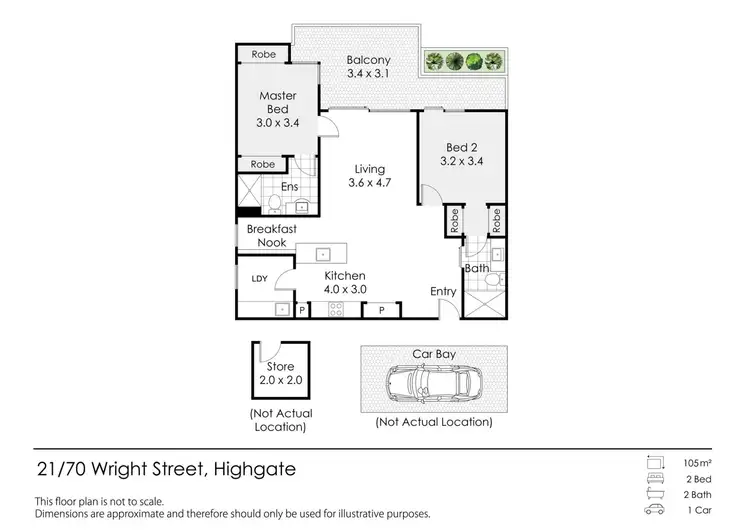 Floorplan of Homely apartment listing, 21/70 Wright Street, Highgate WA 6003