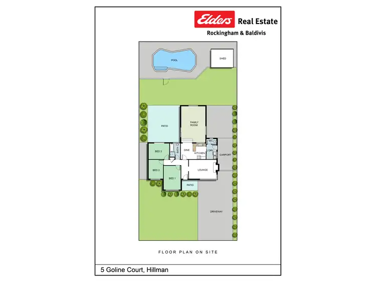 Floorplan of Homely house listing, 5 Goline Court, Hillman WA 6168