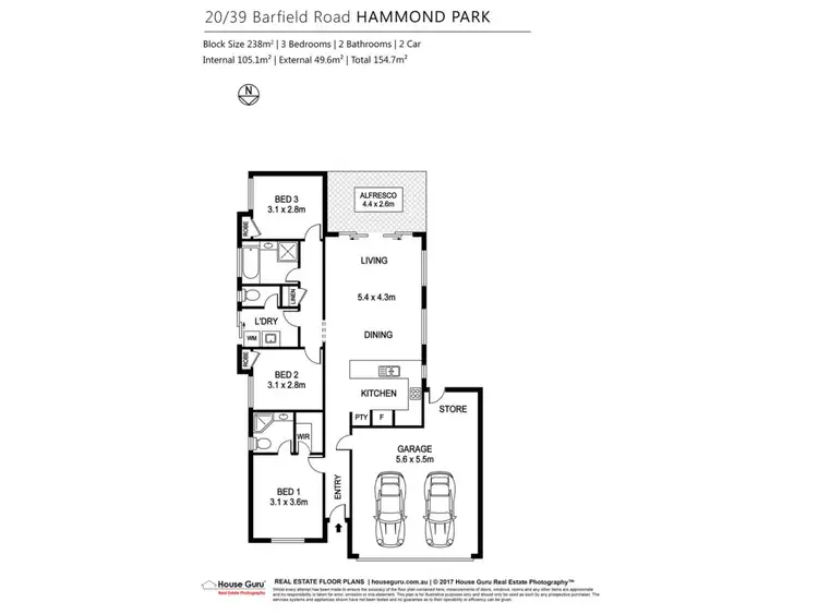 Floorplan of Homely house listing, 20/39 Barfield Road, Hammond Park WA 6164