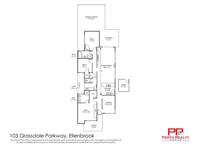 Floorplan of Homely house listing, 103 Grassdale Parkway, Ellenbrook WA 6069
