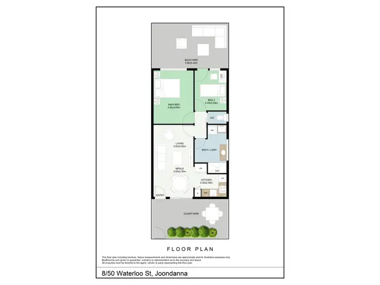 Floorplan of Homely villa listing, 8/50 Waterloo Street, Joondanna WA 6060