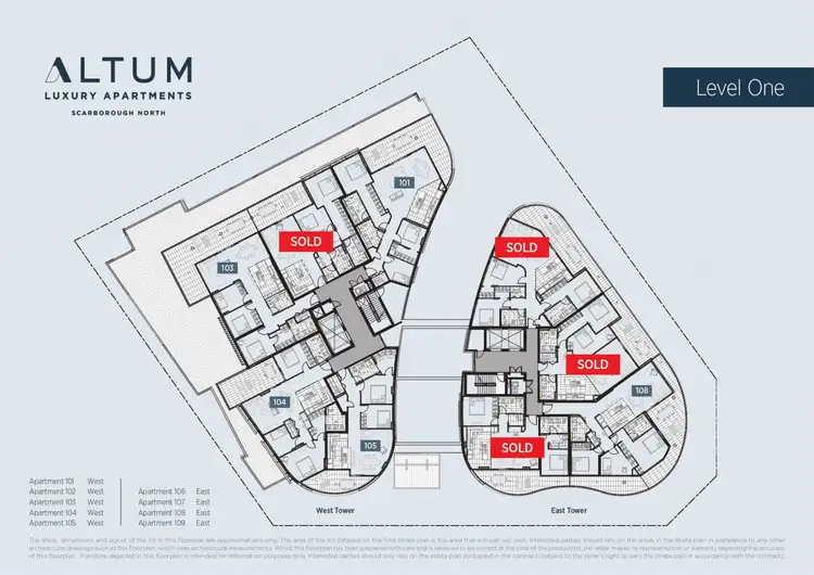 Floorplan of Homely apartment listing, 103/10 Nautilus Crescent, Scarborough WA 6019