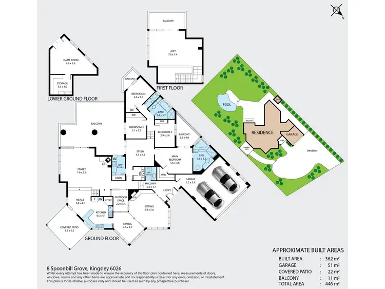 Floorplan of Homely house listing, 8 Spoonbill Grove, Kingsley WA 6026