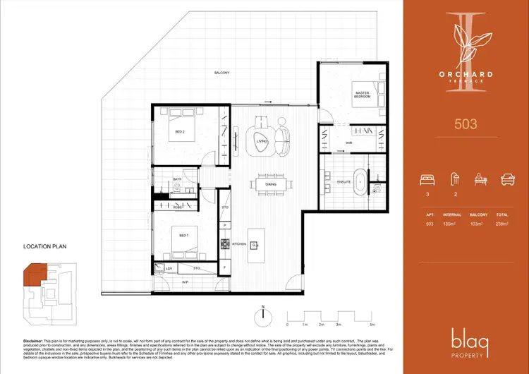 Floorplan of Homely apartment listing, 503/5 Wunderlich Road, Subiaco WA 6008