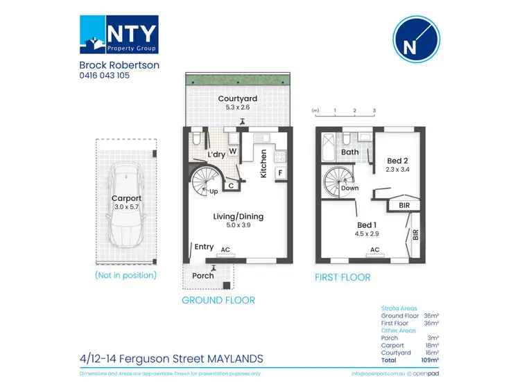 Floorplan of Homely townhouse listing, 4/12 Ferguson Street, Maylands WA 6051
