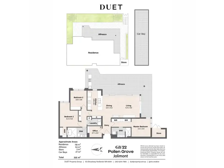 Floorplan of Homely house listing, 3/22 Pollen Grove, Jolimont WA 6014