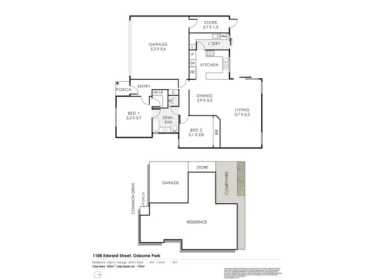 Floorplan of Homely house listing, 110B Edward Street, Osborne Park WA 6017