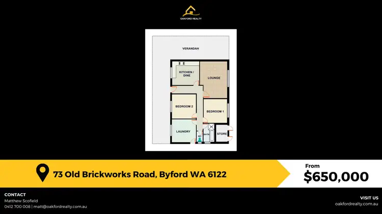 Floorplan of Homely house listing, 73 Old Brickworks Road, Byford WA 6122