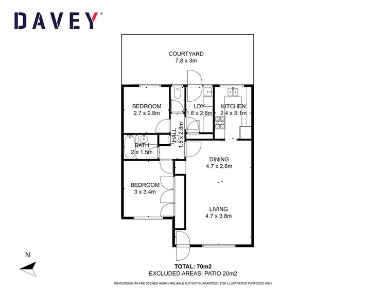 Floorplan of Homely villa listing, 2/83 Federal Street, Tuart Hill WA 6060