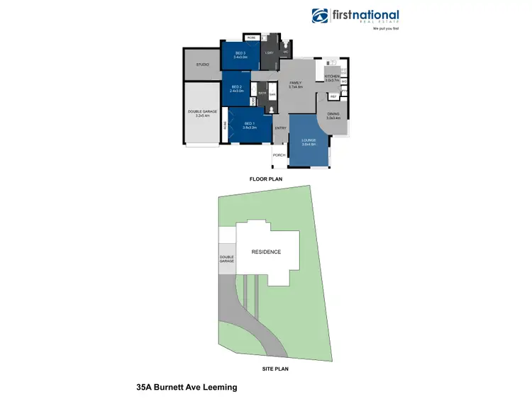 Floorplan of Homely house listing, 35A Burnett Avenue, Leeming WA 6149
