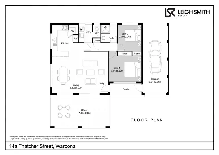Floorplan of Homely unit listing, 14A Thatcher Street, Waroona WA 6215
