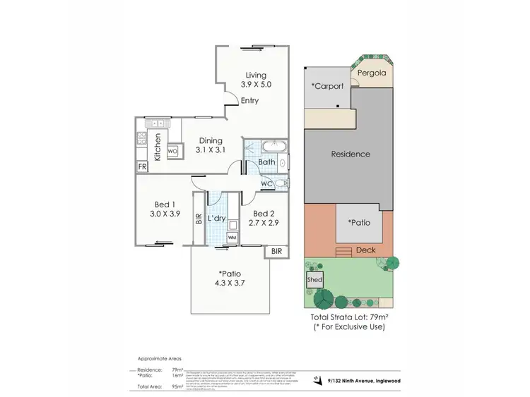 Floorplan of Homely villa listing, 9/132 Ninth Avenue, Inglewood WA 6052