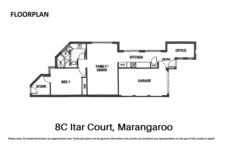 Floorplan of Homely unit listing, 8C Itar Court, Marangaroo WA 6064