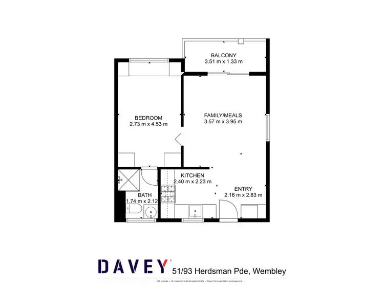 Floorplan of Homely unit listing, 51/93 Herdsman Parade, Wembley WA 6014