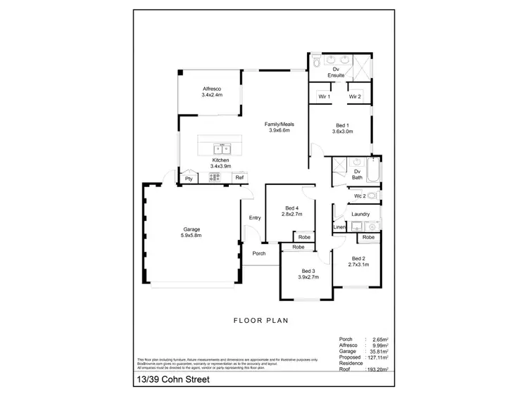 Floorplan of Homely house listing, 13/39 Cohn Street, Carlisle WA 6101