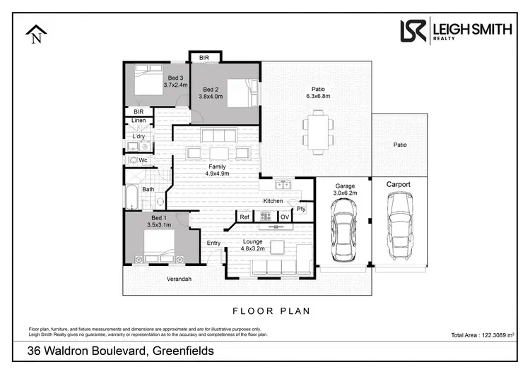 Floorplan of Homely house listing, 36 Waldron Boulevard, Greenfields WA 6210