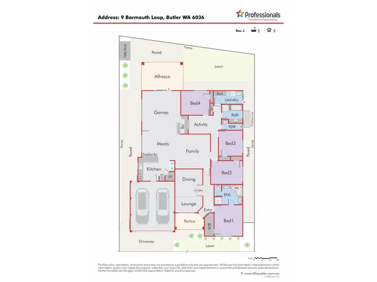 Floorplan of Homely house listing, 9 Barmouth Loop, Butler WA 6036