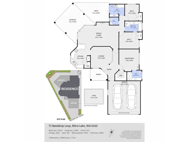 Floorplan of Homely house listing, 72 Beedelup Loop, Bibra Lake WA 6163