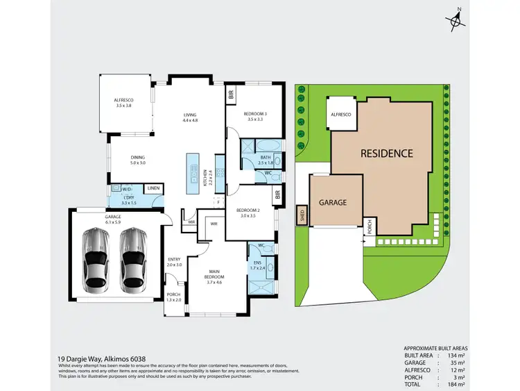 Floorplan of Homely house listing, 19 Dargie Way, Alkimos WA 6038