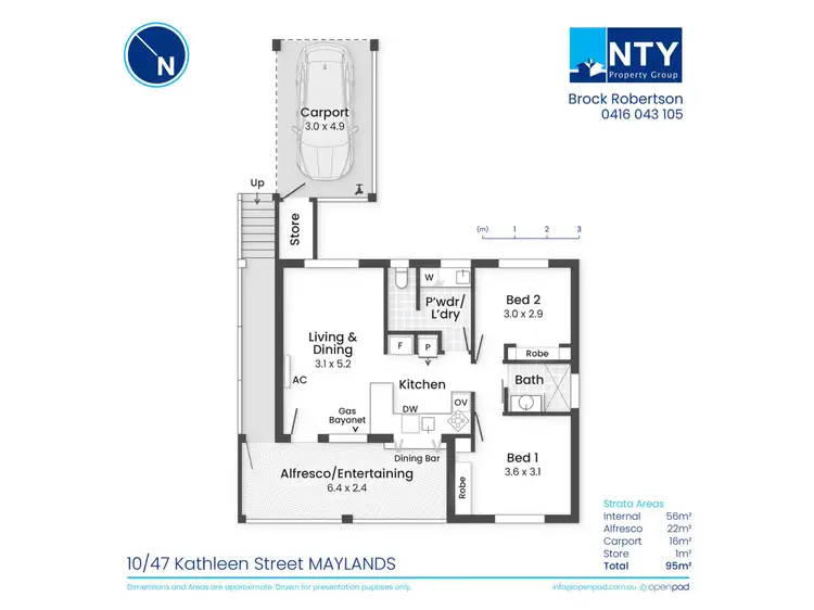Floorplan of Homely unit listing, 10/47 Kathleen Avenue, Maylands WA 6051