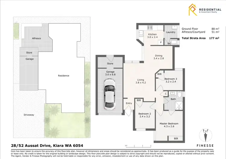 Floorplan of Homely villa listing, 28/52 Aussat Drive, Kiara WA 6054