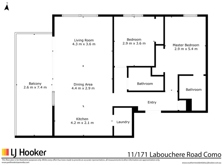 Floorplan of Homely house listing, 11/171 Labouchere Road, Como WA 6152