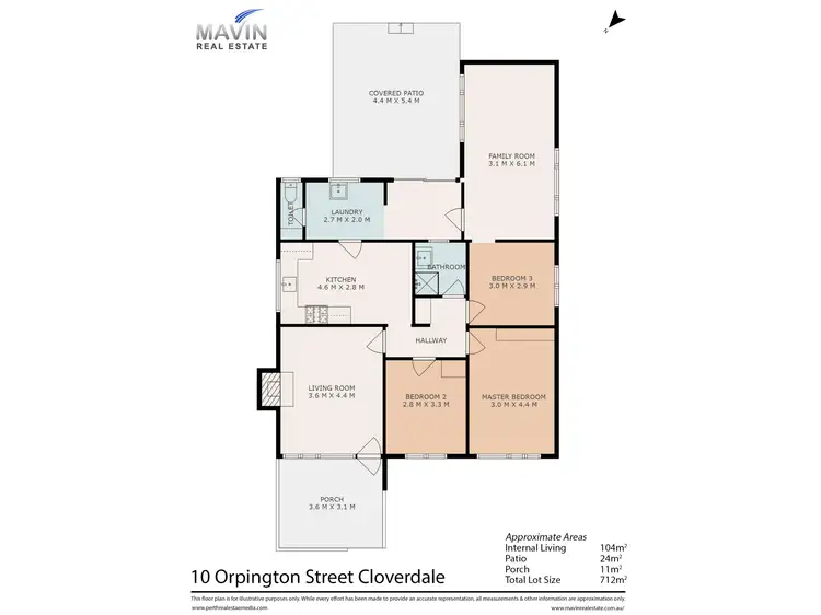 Floorplan of Homely house listing, 10 Orpington Street, Cloverdale WA 6105