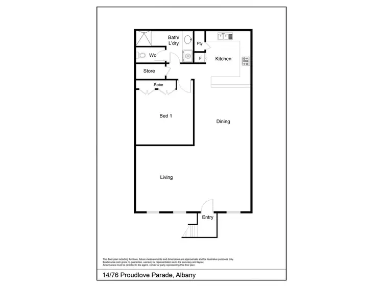 Floorplan of Homely house listing, 14/76 Proudlove Parade, Albany WA 6330