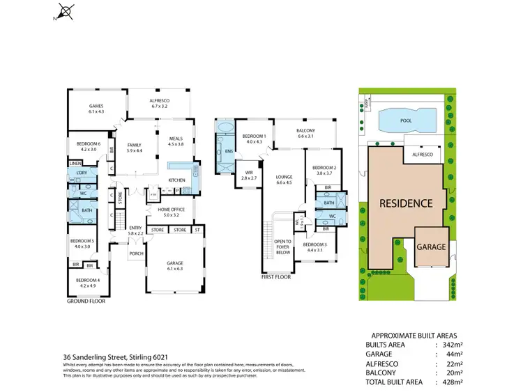 Floorplan of Homely house listing, 36 Sanderling Street, Stirling WA 6021