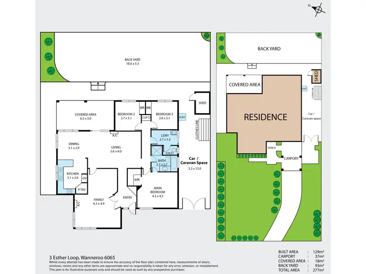 Floorplan of Homely house listing, 3 Esther Loop, Wanneroo WA 6065