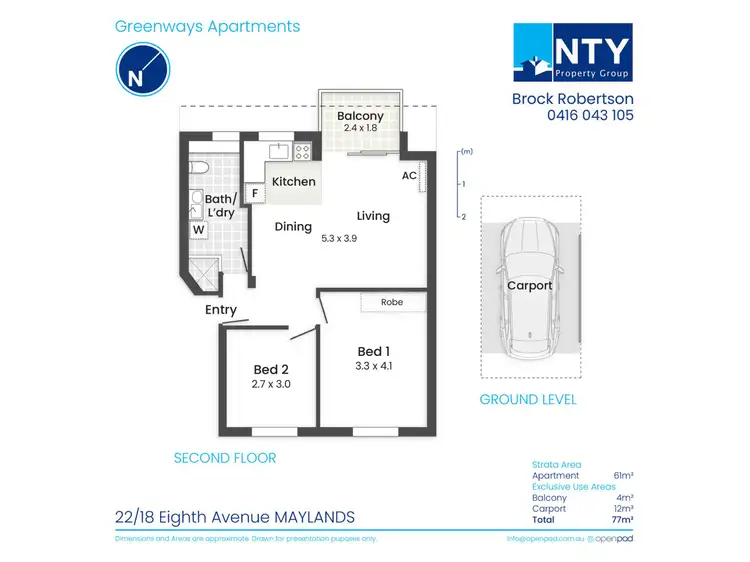 Floorplan of Homely unit listing, 22/18 Eighth Avenue, Maylands WA 6051