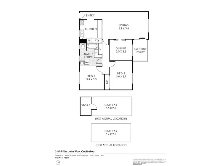 Floorplan of Homely apartment listing, 31/15 Friar John Way, Coolbellup WA 6163