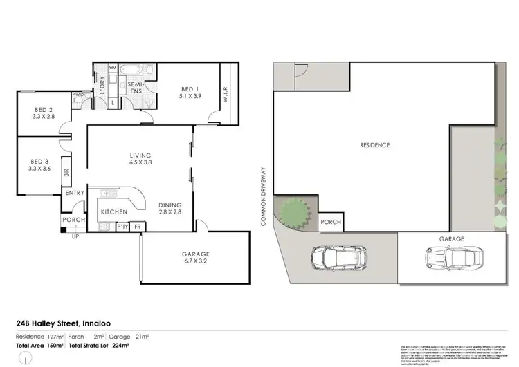 Floorplan of Homely villa listing, 24B Halley Street, Innaloo WA 6018