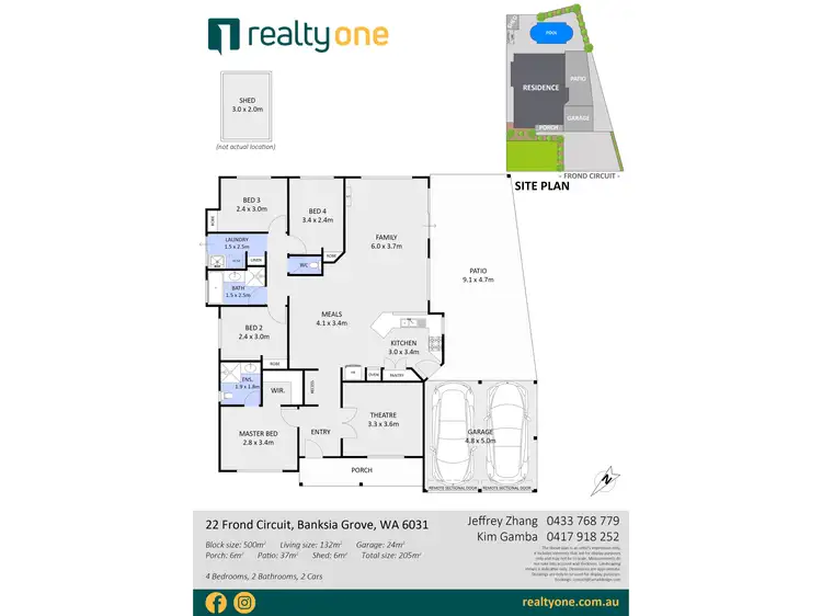 Floorplan of Homely house listing, 22 Frond Circuit, Banksia Grove WA 6031