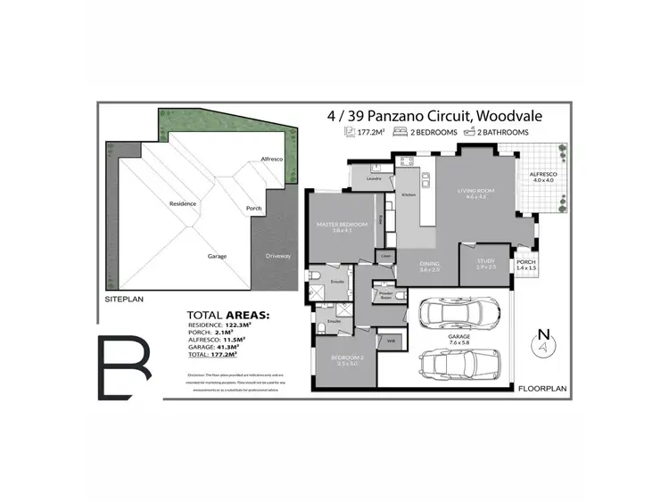 Floorplan of Homely unit listing, 4/39 Panzano Circuit, Woodvale WA 6026