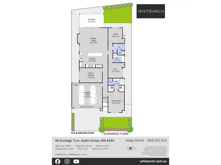Floorplan of Homely house listing, 66 Durango Turn, Aubin Grove WA 6164