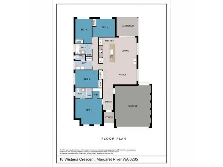 Floorplan of Homely house listing, 18 Wisteria Crescent, Margaret River WA 6285