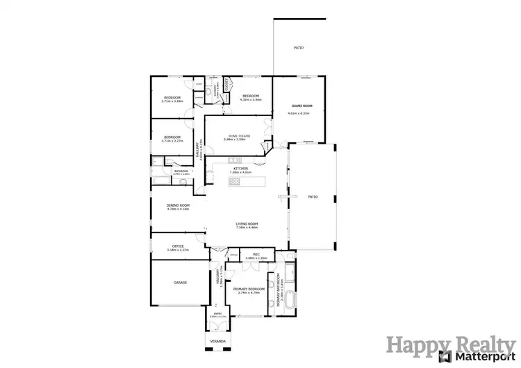 Floorplan of Homely house listing, 74 Gateway Boulevard, Canning Vale WA 6155
