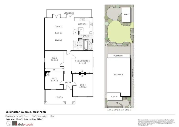 Floorplan of Homely house listing, 55 Kingston Avenue, West Perth WA 6005