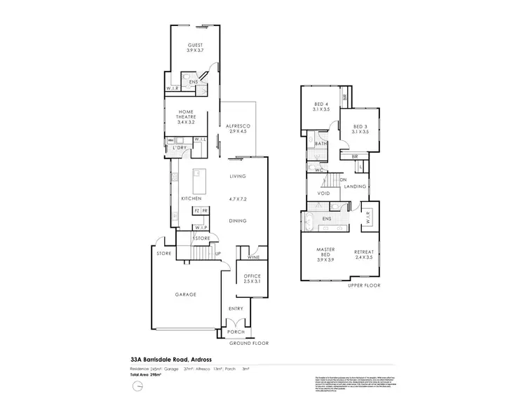 Floorplan of Homely house listing, 33A Barrisdale Road, Ardross WA 6153