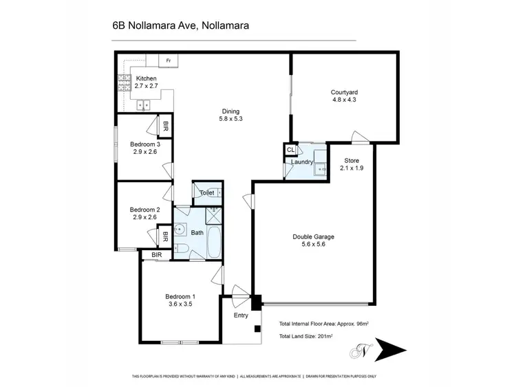 Floorplan of Homely house listing, 6B Nollamara Avenue, Nollamara WA 6061