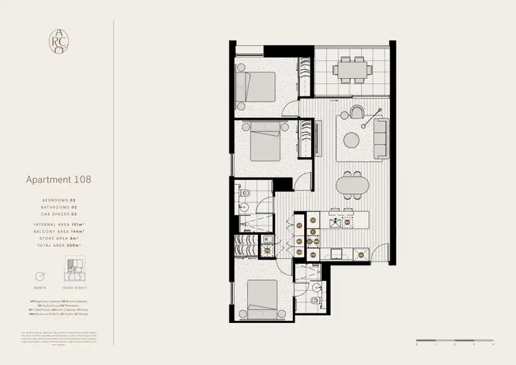 Floorplan of Homely apartment listing, 301/22 Hood Street, Subiaco WA 6008