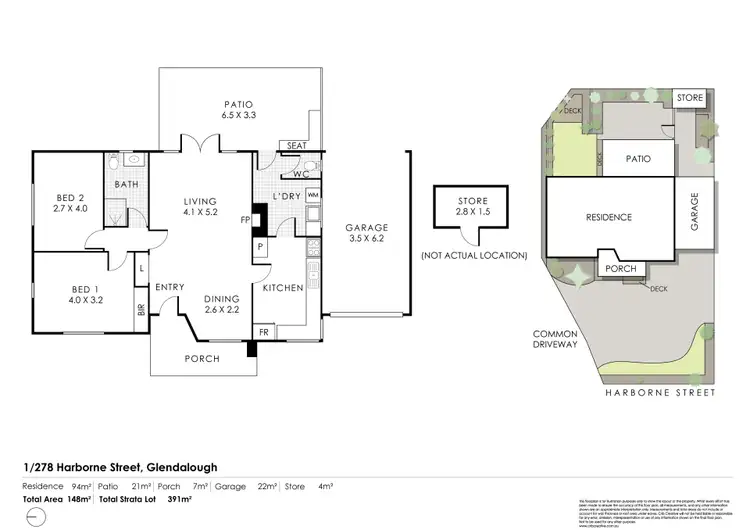 Floorplan of Homely house listing, 1/278 Harborne Street, Glendalough WA 6016