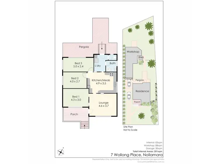 Floorplan of Homely house listing, 7 Wollong Place, Nollamara WA 6061