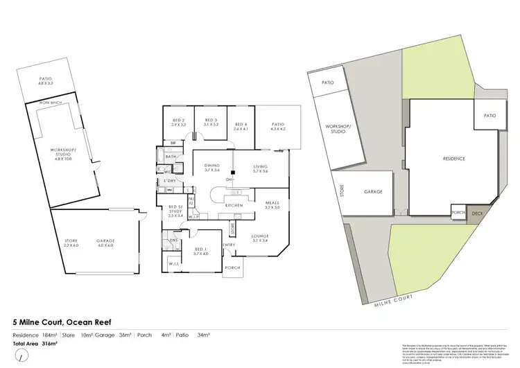 Floorplan of Homely house listing, 5 Milne Court, Ocean Reef WA 6027