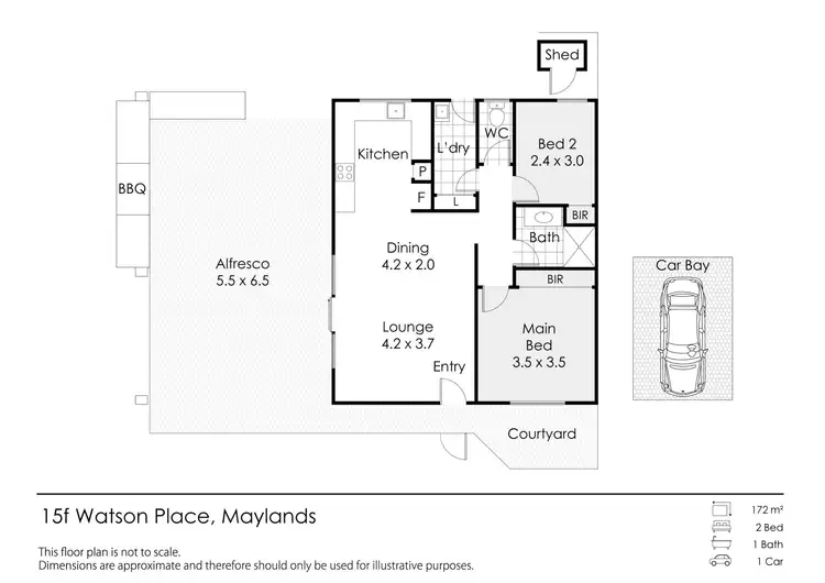 Floorplan of Homely unit listing, 15F Watson Place, Maylands WA 6051