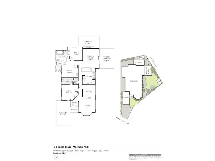 Floorplan of Homely house listing, 3 Beagle Close, Mosman Park WA 6012